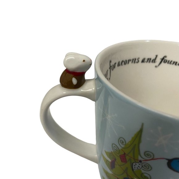 STARBUCKS Christmas Mug Huxley Mouse Squirrel Winter Coffee Tea 2010 Bone China - Picture 2 of 14